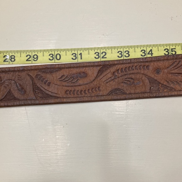Vintage Leather Belt & Wooden Buckle 40” - Picture 9 of 12